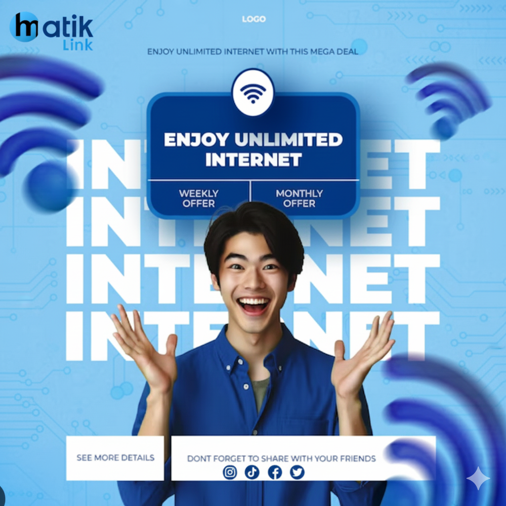 Teknisi Matik Link memasang WiFi di rumah modern